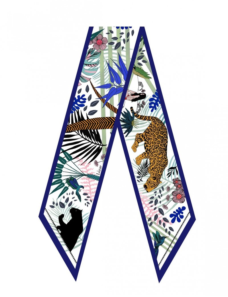 Tangalle bleu sash scarf - flat Tangalle bleu sash scarf - flat
