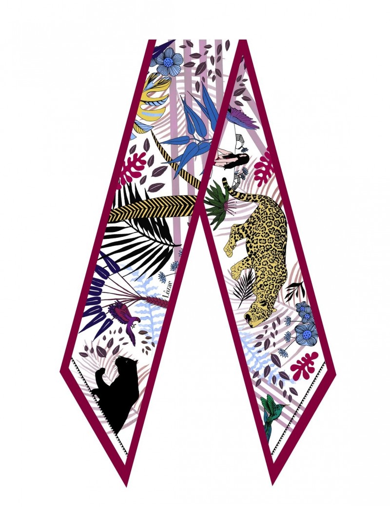 Tangalle garnet sash scarf - flat Tangalle garnet sash scarf - flat