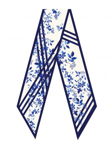 Bréhat blue sash scarf - flat