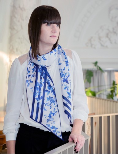 Écharpe fine Bréhat bleu - neck