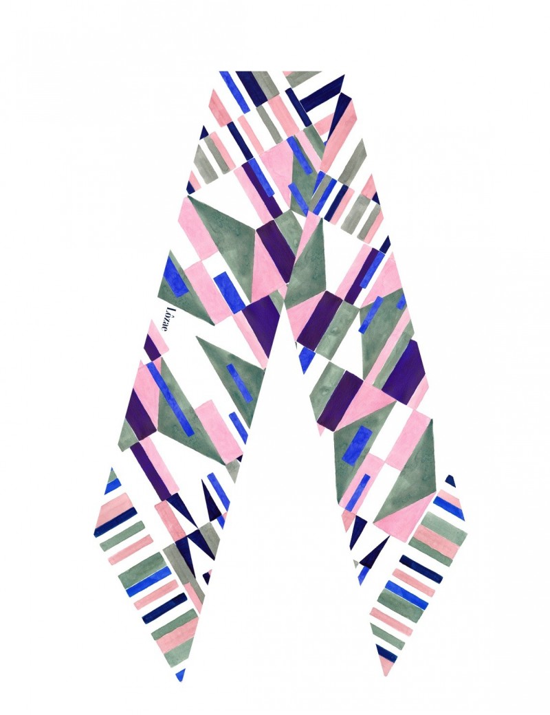 Burano blue sash scarf - flat Burano blue sash scarf - flat