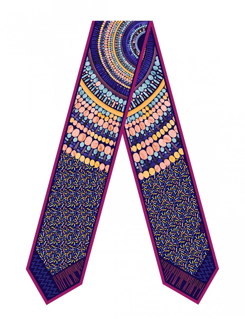 Kho Phangan Night sash scarf - front Kho Phangan Night sash scarf - front
