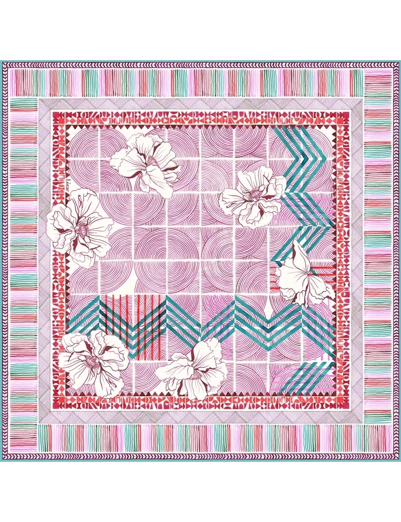 Maehama Fushia scarf 90 - front Maehama Fushia scarf 90 - front