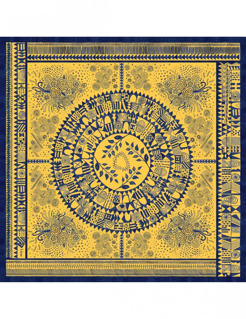 Dobreć yellow scarf 90 - front Dobreć yellow scarf 90 - front