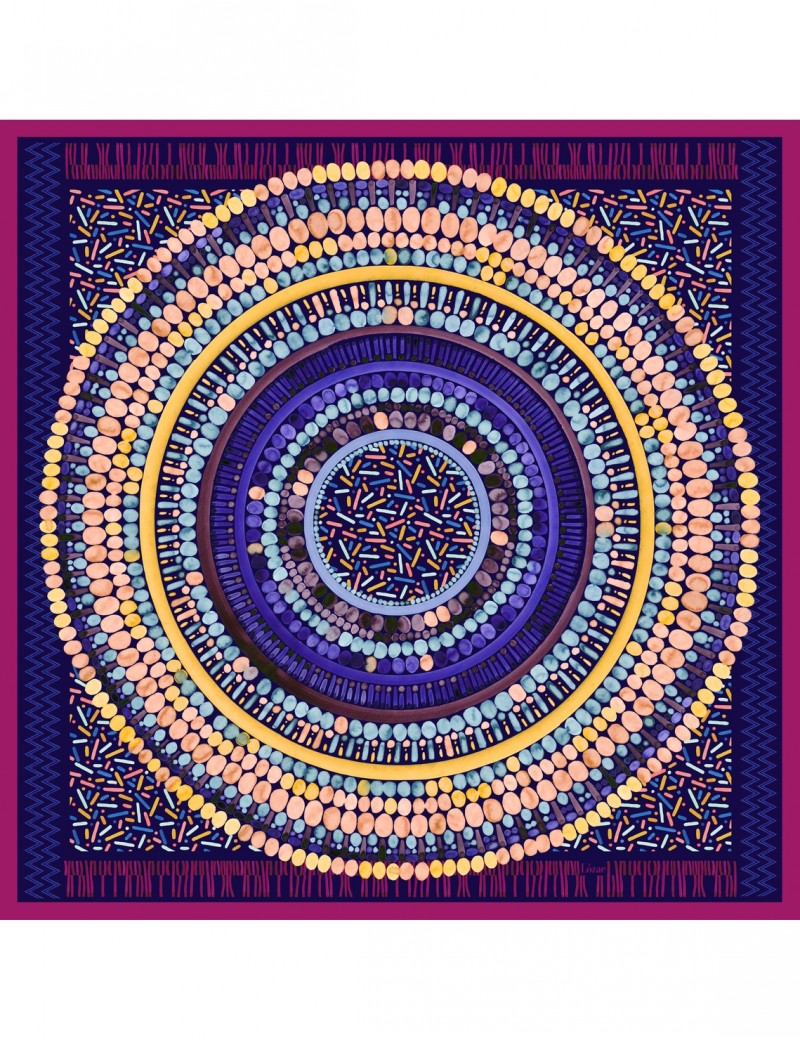 Kho Phangan night scarf 90 - front Kho Phangan night scarf 90 - front