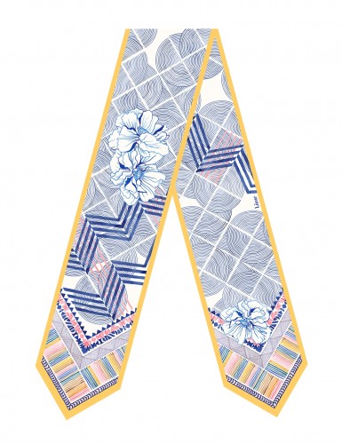 Maehama light blue sash scarf - front