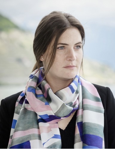 Foulard magique Burano bleu - neck