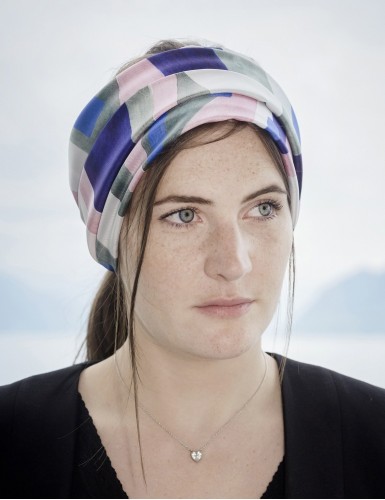 Foulard magique Burano bleu - head