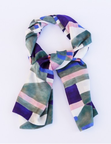 Foulard magique Burano bleu - pack