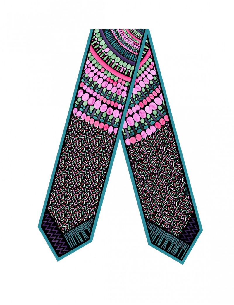 Kho Phangan Black sash scarf - front Kho Phangan Black sash scarf - front