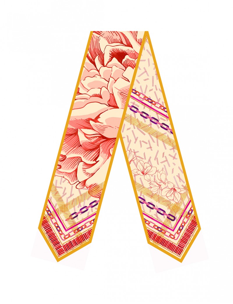 Varkala Spring sash scarf - front Varkala Spring sash scarf - front