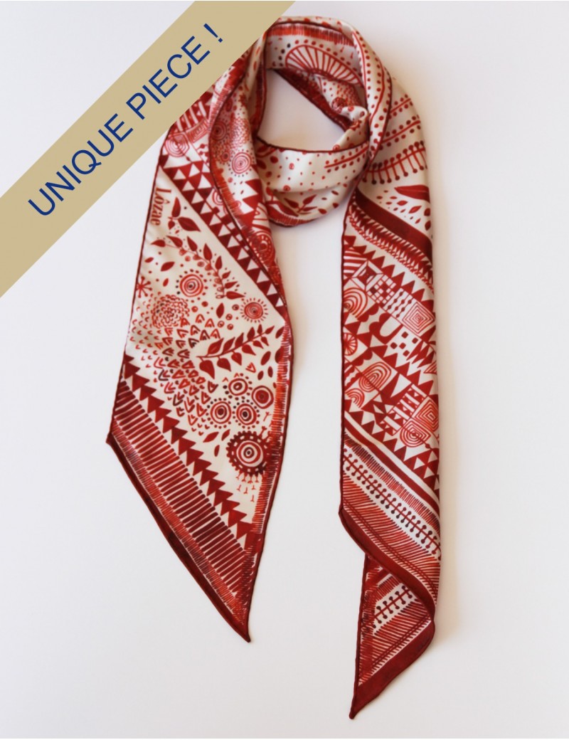 Dobreć sash scarf brick red (unique) - packshot Dobreć sash scarf brick red (unique) - packshot