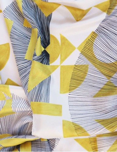 Foulard magique Santorin jaune - detail