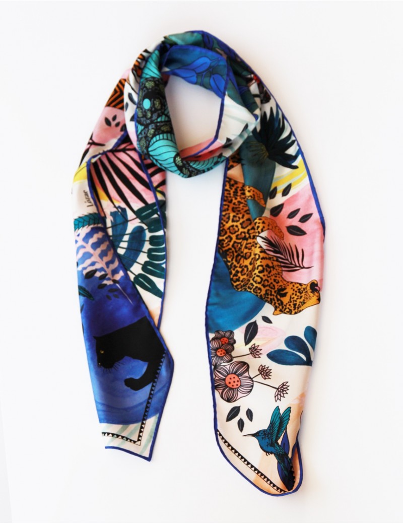 New Tangalle blue sash scarf - packshot