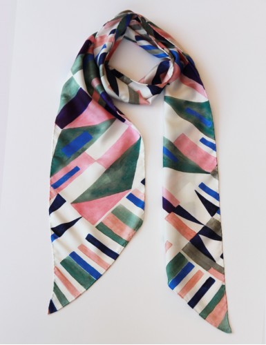 Burano blue sash scarf - packshot