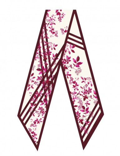 Bréhat garnet sash scarf - flat