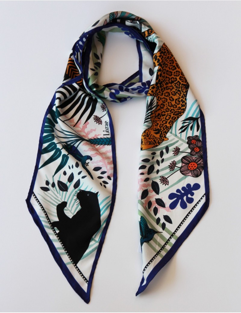 Tangalle bleu sash scarf - packshot Tangalle bleu sash scarf - packshot