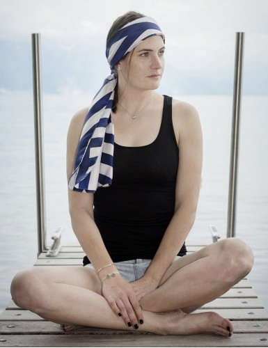 Foulard magique Ouessant bleu marine - head
