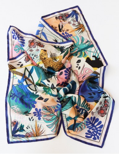 new Tangalle blue scarf 90 - packshot ragged