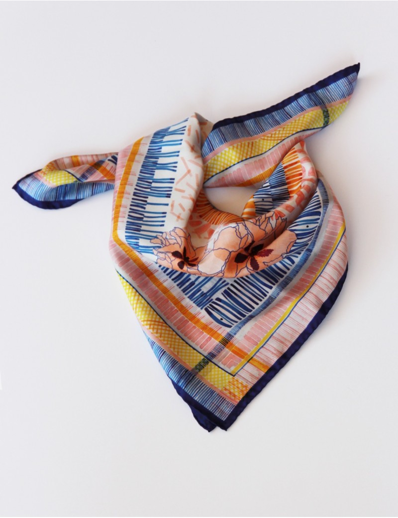 Marmaris blue scarf 70 - packshot Marmaris blue scarf 70 - packshot