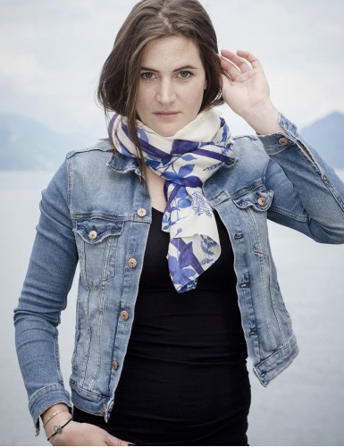 Étole Bréhat bleu - neck knot