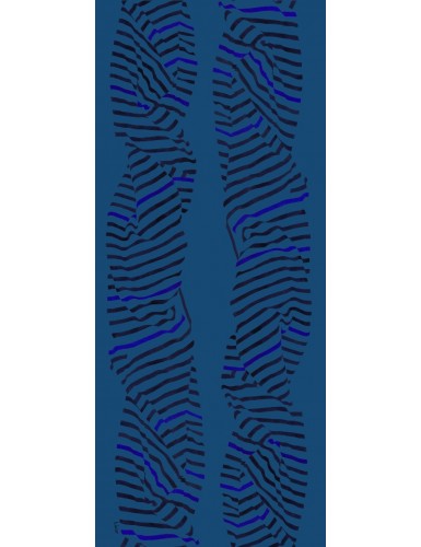 Foulard homme Carnac fond bleu - flat