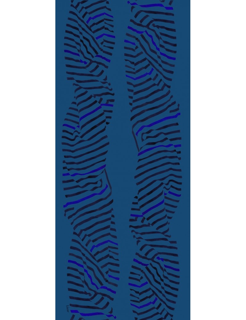 Foulard homme Carnac fond bleu - flat Foulard homme Carnac fond bleu - flat